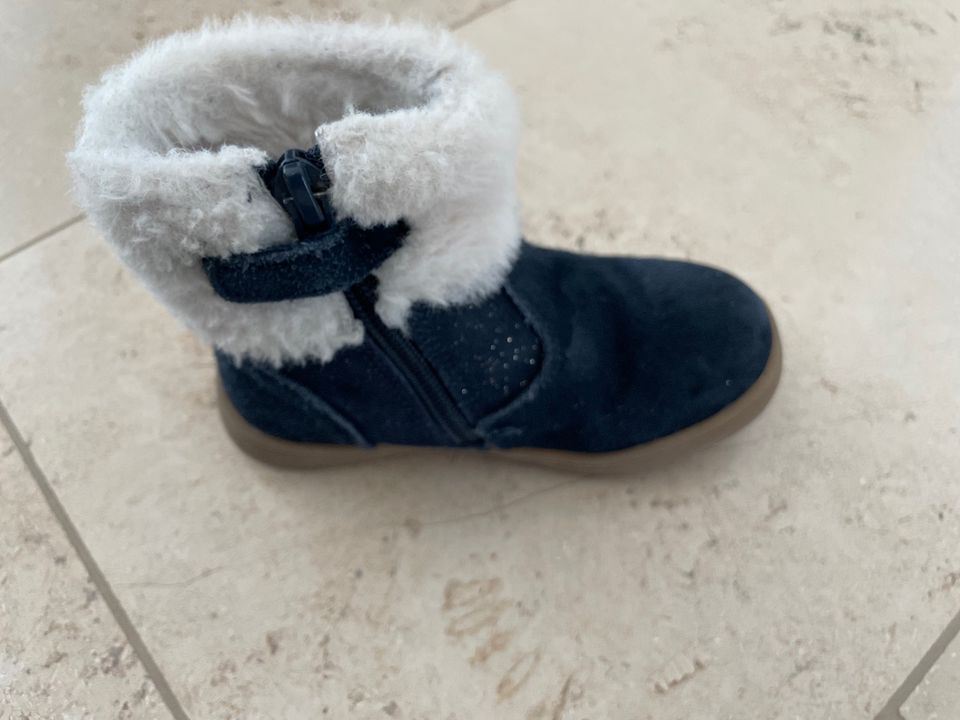 Winterstiefel, dunkelblau, stilvoll, Fell, Gr. 24 in Tuttlingen