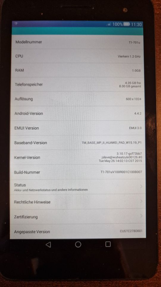 HUAWEI Media Tablet Telefon T1-701u 3G in Oberursel (Taunus)