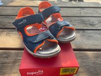 Superfit Sandalen blau/ orange mit Fußball, Größe 33 Kreis Ostholstein - Kasseedorf Vorschau