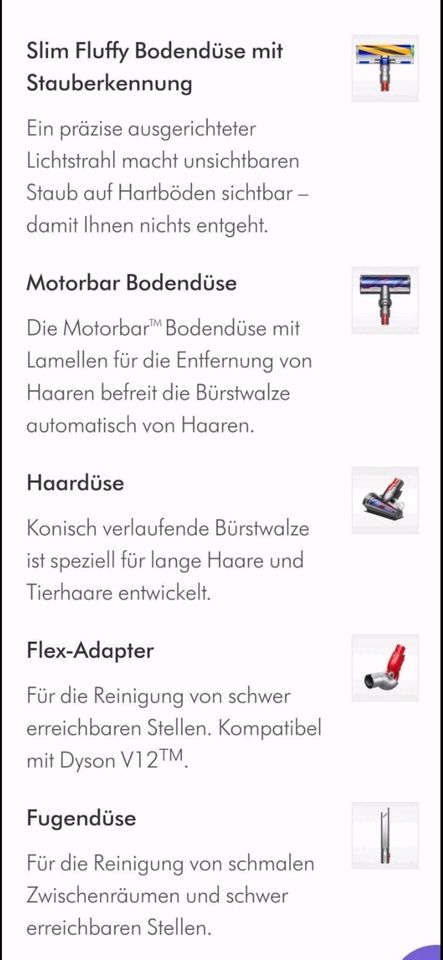 Zubehör für Dyson Detect Slim V12 in Hamburg