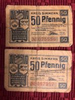 2 Antike Geldscheine von 1918 Kreis Simmern 50 Pfennig Hessen - Bruchköbel Vorschau