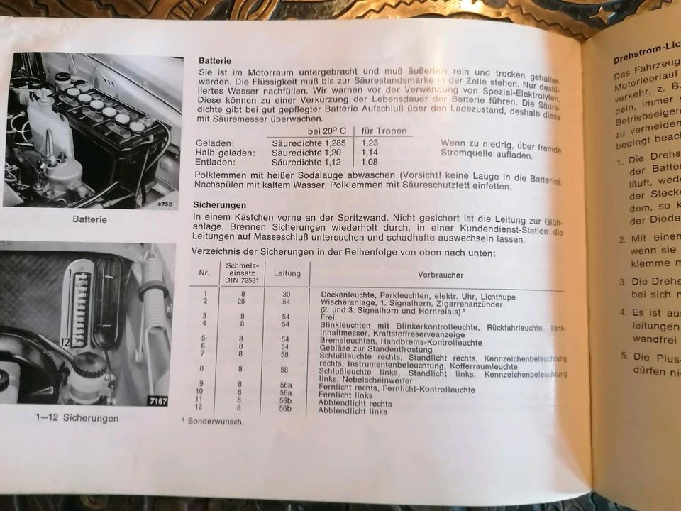 Mercedes 200 D Heckflosse Betriebsanleitung 1966 in Selters