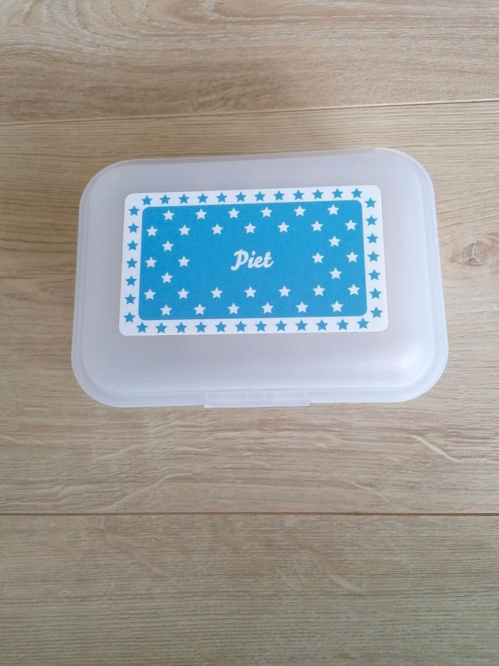 Brotdose personalisiert Piet blau Sterne in Bad Segeberg