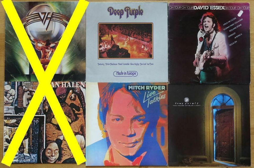 Vier Schallplatten Pock/Rock Deep Purple, Mitch Ryder u.a. in Kuhardt