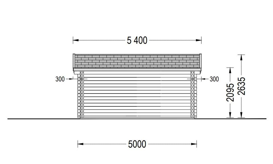 Gartenhaus Blockhaus Ulm 44mm 5x5m 25m² Doppelverglasung in Riedlingen