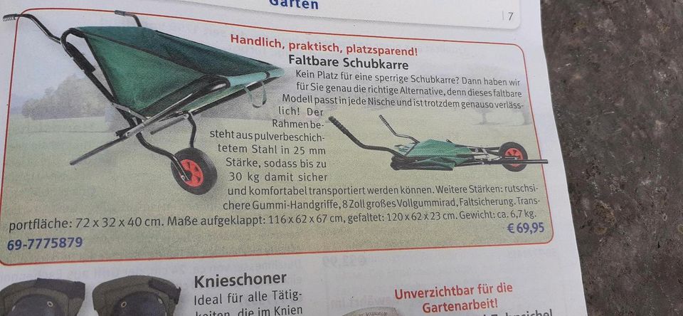 Faltbare Schubkarre für den Garten in Würzburg