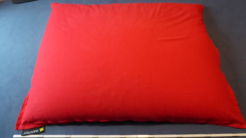 Smoothy Sitzsack Bean Bag Classic Cotton Rot 165x140, neuwertig in Neuss