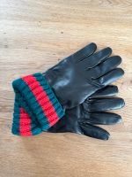 Gucci Handschuhe Leder schwarz mit rot/ grün Gr. 9,5 Bayern - Brannenburg Vorschau