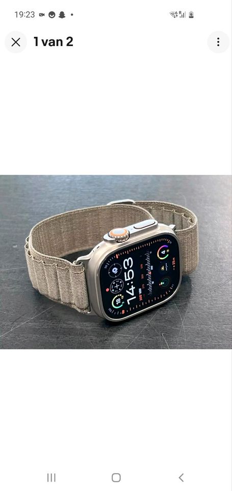 Appel watch Ultra 2 LTE 49 mm Titanium Alpine Olive small in Duisburg