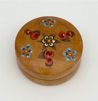 Vintage Deckeldose Holz Blumen Schmuckbox Floral Schatulle Dose Schwerin - Altstadt Vorschau