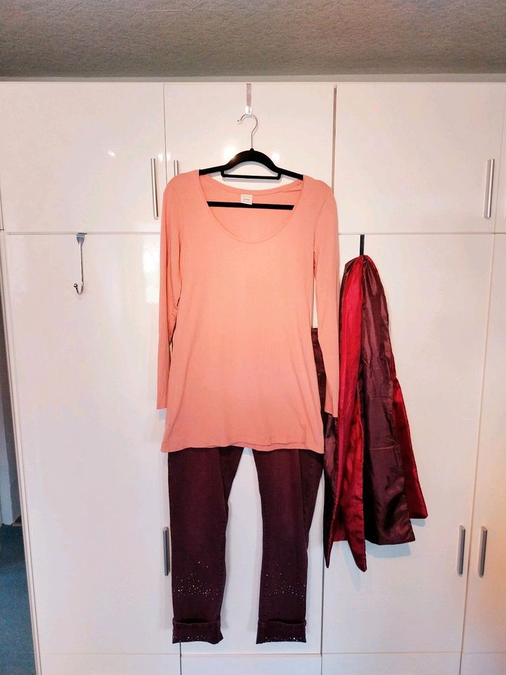 Shirt lang, Longsleeve v. Esprit, rose' nude, 100%Baumwolle in Troisdorf