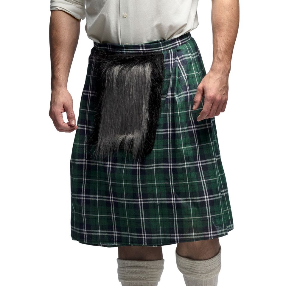 grüner Schottenrock Kilt Tartan für Herren mit Tasche NEU in Birkenfeld