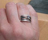 Ring silber 925 Damen breit Zirkonia fünfreihig Gr.57 schlangen Vorpommern-Rügen - Landkreis - Niepars Vorschau