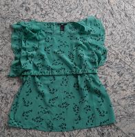 H&M Bluse Shirt Gr. M grün Flügelärmelchen inkl. Gürtel Baden-Württemberg - Sinsheim Vorschau