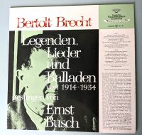 Bertolt Brecht / Ernst Busch: Legenden Lieder Balladen Vinyl LP Eimsbüttel - Hamburg Eimsbüttel (Stadtteil) Vorschau