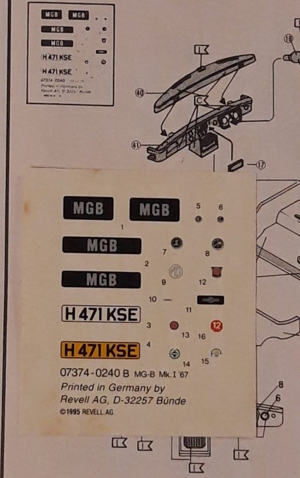 Revell - Nr. 07374 - MGB Roadster Mk I '67 in 1:24 in Plettenberg