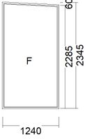 Wintergarten Terrasse Festelement weiß 124 x 228,5/ 234,5 schräg VA581 Brandenburg - Perleberg Vorschau