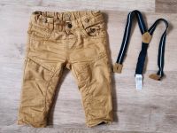 Baby Club Hose mit Hosenträgern beige blau Gr. 74 Niedersachsen - Lamstedt Vorschau