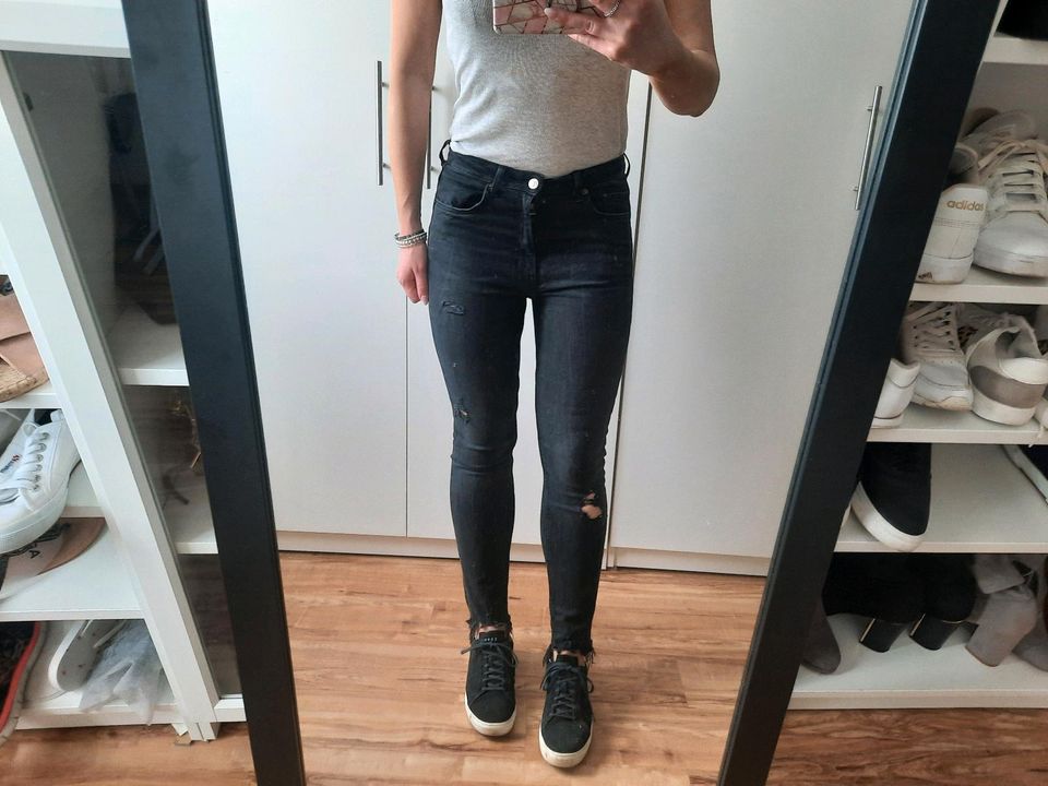 Skinny Ankle High Waist Denim Jeans in Größe 29 in Köln