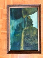 Gemälde am Fluss grün blau antiker Rahmen Holz Vintage München - Untergiesing-Harlaching Vorschau