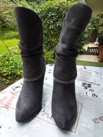 Damen Schwarze Boots mit hohem Absatz Stiefel-High-Heels Gr. 37 Wuppertal - Elberfeld Vorschau