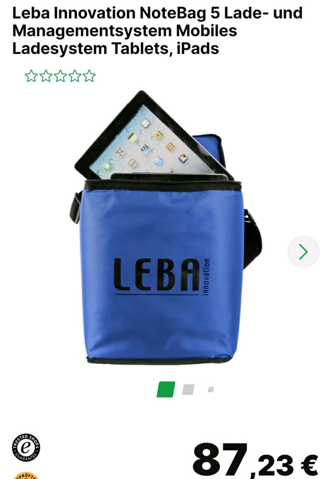 6x LEBA Note Bag Aufbewahrungs- u. Ladetasche für Tablet / iPad in Wachstedt