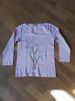 rosefarbenes Langarmshirt von Benetton mit Blumenmotiv Gr S Bayern - Eching (Niederbay) Vorschau