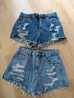 2× Jeans Shorts hot pants Pulli&bear NEU 36 used Look high waist Bayern - Bubenreuth Vorschau