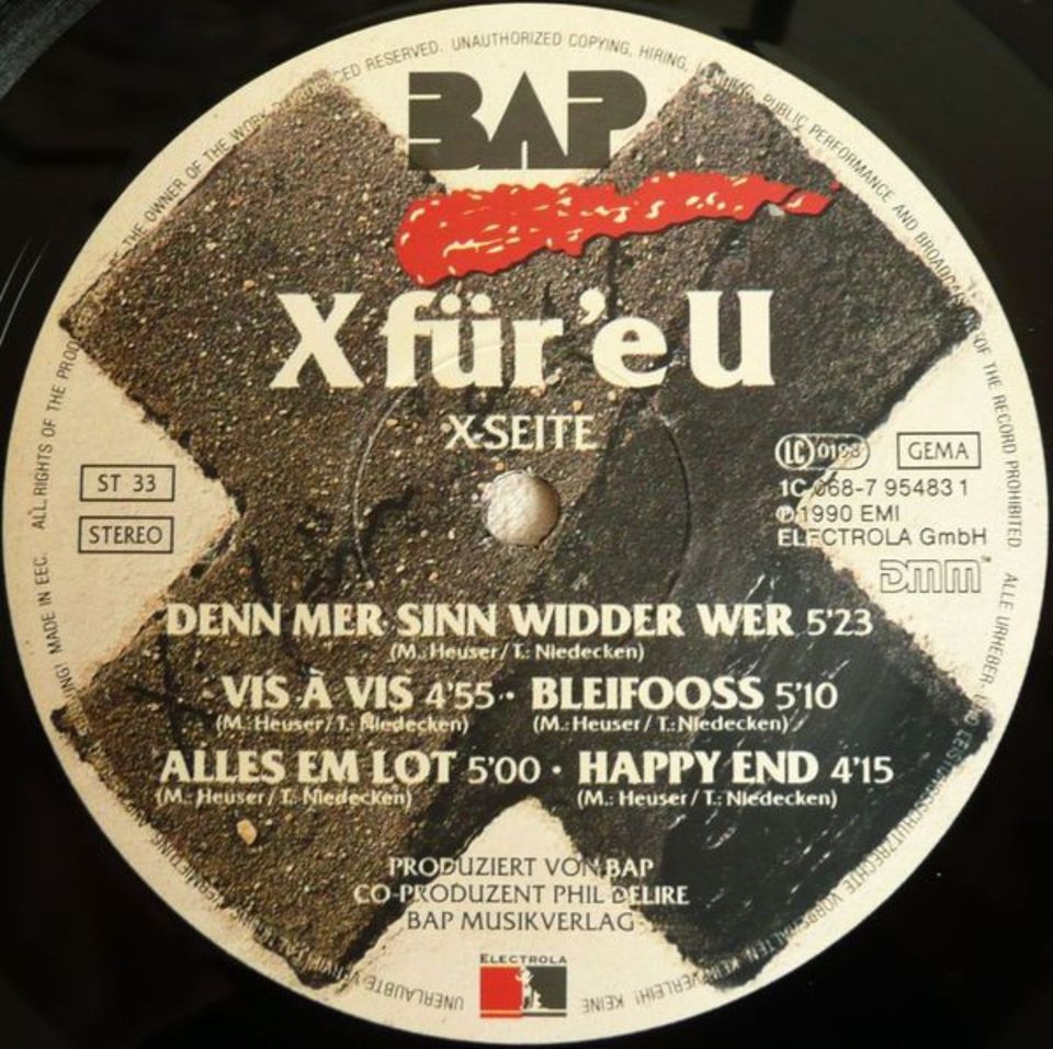 BAP – X Für 'e U - Vinyl LP in Mülheim (Ruhr)