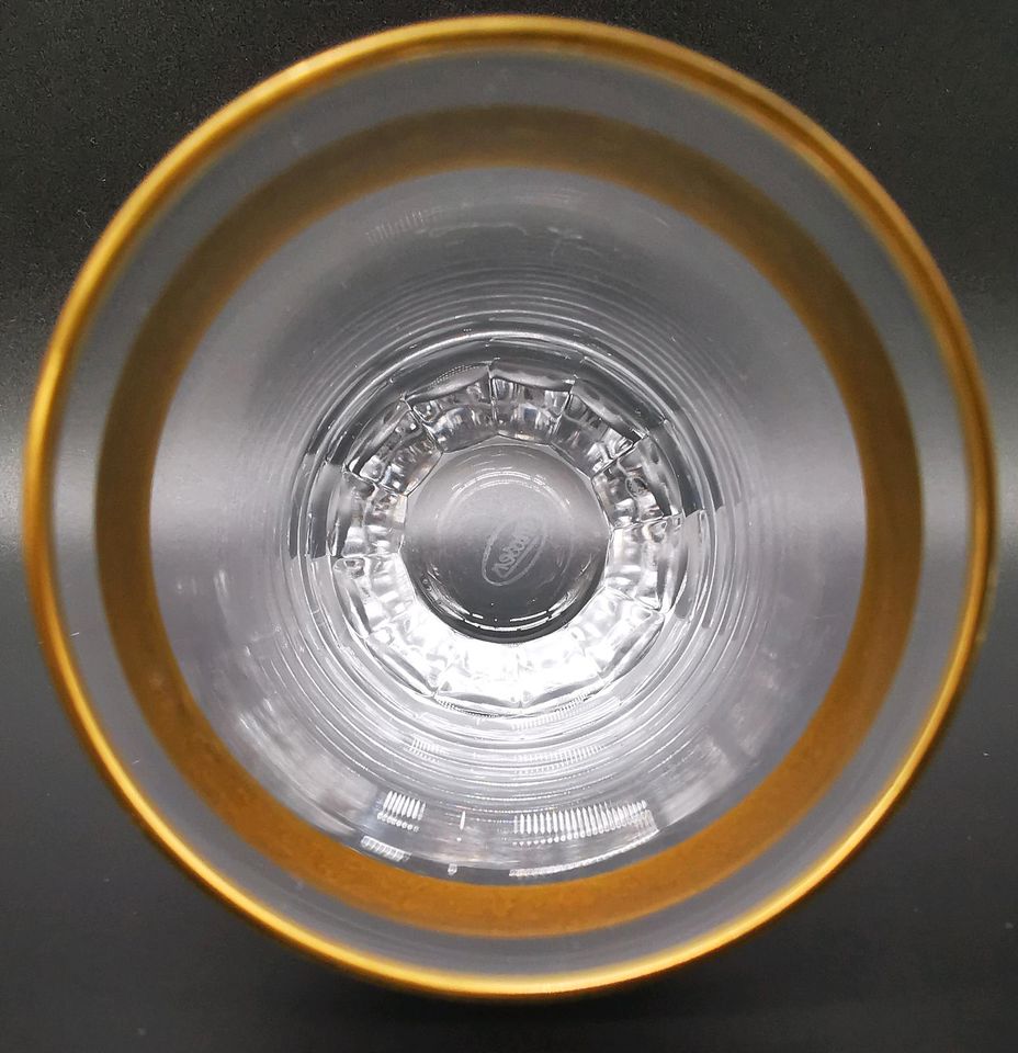 4x Signiert Moser Wassergläser Weingläser Römer-gläser Gold-Rand in Herne