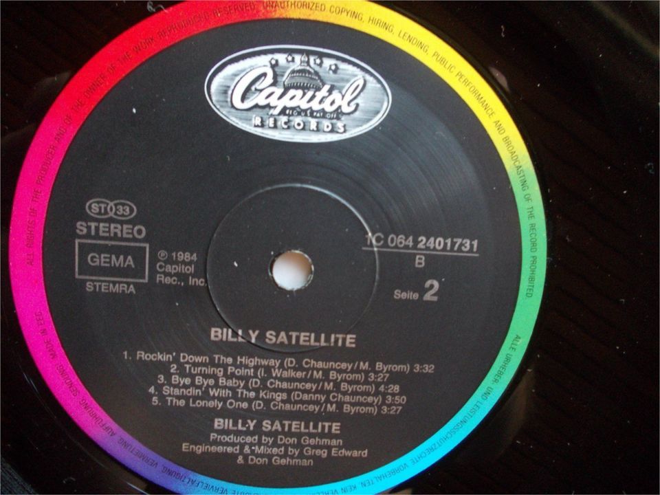 BILLY SATELLITE - Billy Satellite - Schallplatte LP (1984) in Kaiserslautern