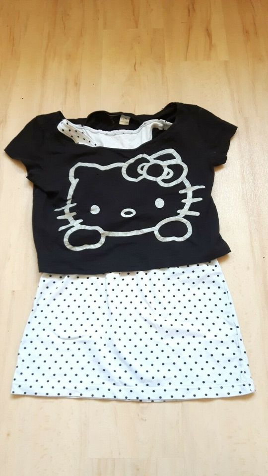 I love Hello Kitty 2 in 1 Shirt Lagenlook 158 – 164 schwarz weiß in Kürten