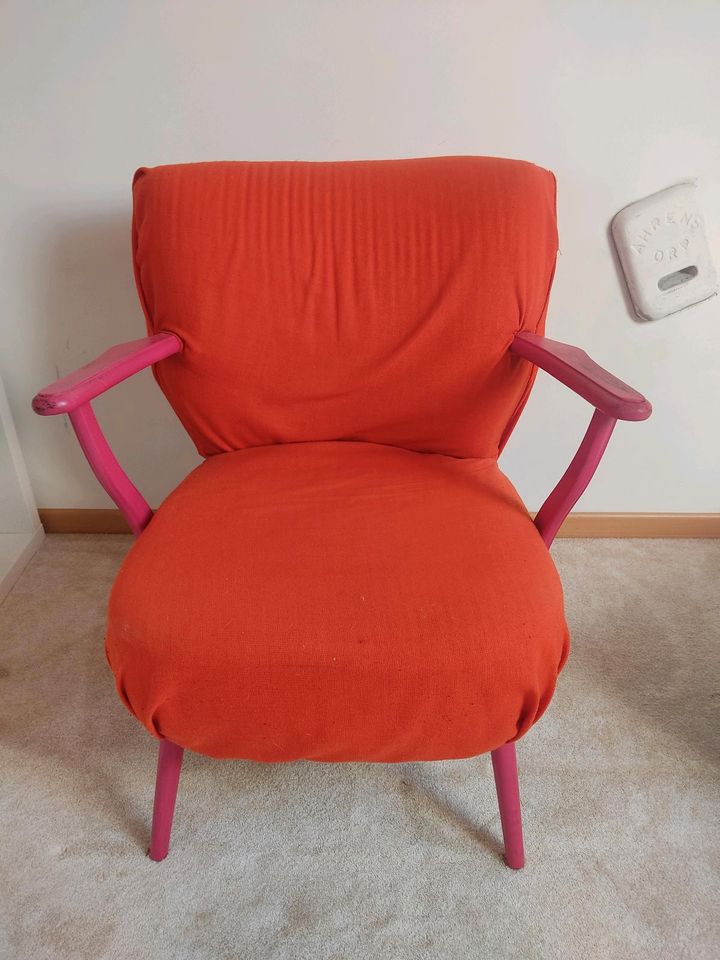 50er Jahre Sessel Cocktailsessel pink orange Stuhl in Kiel