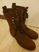 Gabor Schnürstiefelette Leder braun mit Reißverschluss Größe 43 Mitte - Gesundbrunnen Vorschau