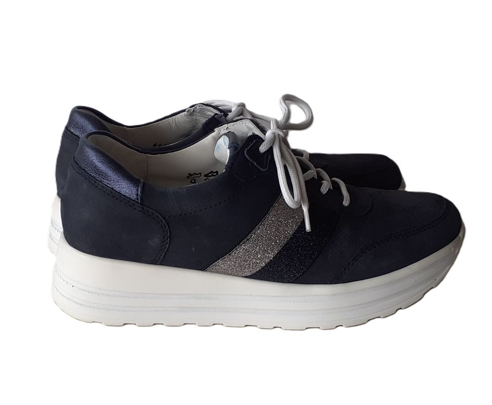 Waldläufer H-Lana Sneaker Halbschuhe Gr. 37,5  (4,5) Weite H blau in Ansbach