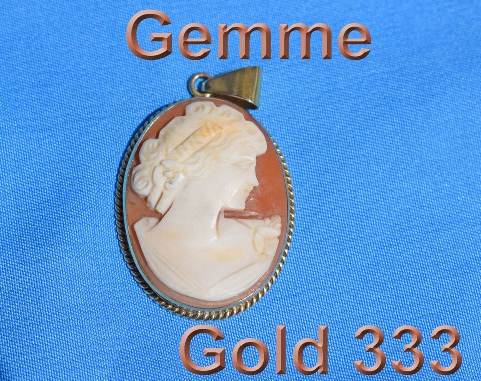 Amulett Anhänger Gemme - Gold 333 - Goldschmuck in Bodenmais