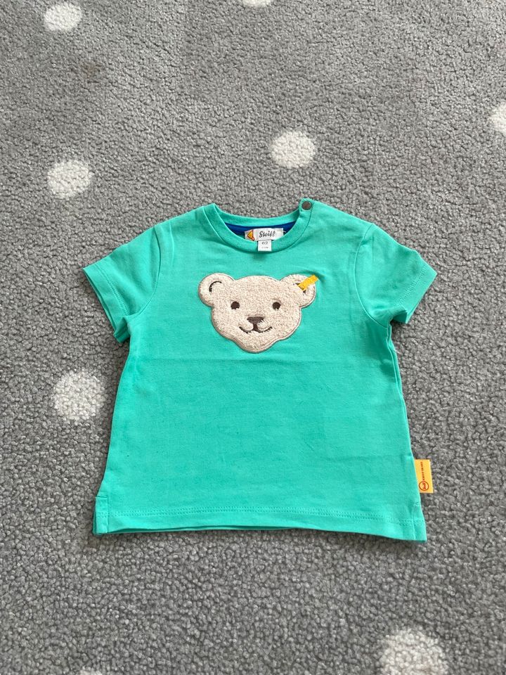 T-Shirt - türkis - grün - Teddybär - Steiff - Größe 62 in Velbert