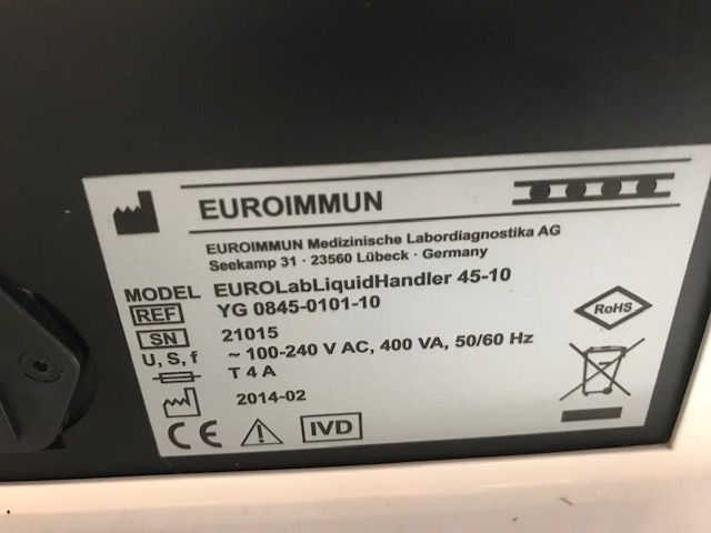 euroimmun lab liquid handler 45-10 in Ellenberg