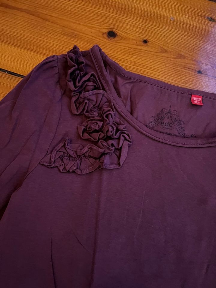 langärmeliges T-Shirt von Esprit in weinrot, Gr. XL in Berlin