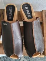 Esprit Damen Echtleder Clogs Sandale Gummisohle dunkelbraun Gr.40 Rheinland-Pfalz - Asbach Vorschau