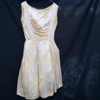 Vintage Kleid XS  gelb/weißer Satin München - Berg-am-Laim Vorschau