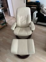 Stressless Sessel + Hocker in Beige echt Leder Berlin - Wilmersdorf Vorschau