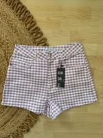 Hose Short Primark Jeansshort Größe M 38 lila weiß kariert Niedersachsen - Wedemark Vorschau