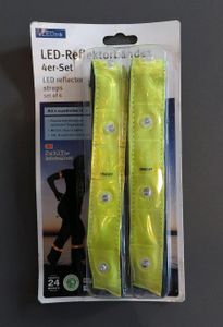 Reflektorband Reflexband Reflektoren Leuchtband Signalband Klettband  Doppelpack
