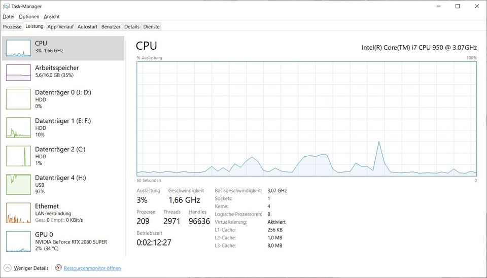 Gaming PC, Intel Core i7 950, 128GB SSD, 16GB Arbeitsspeicher in Dülmen