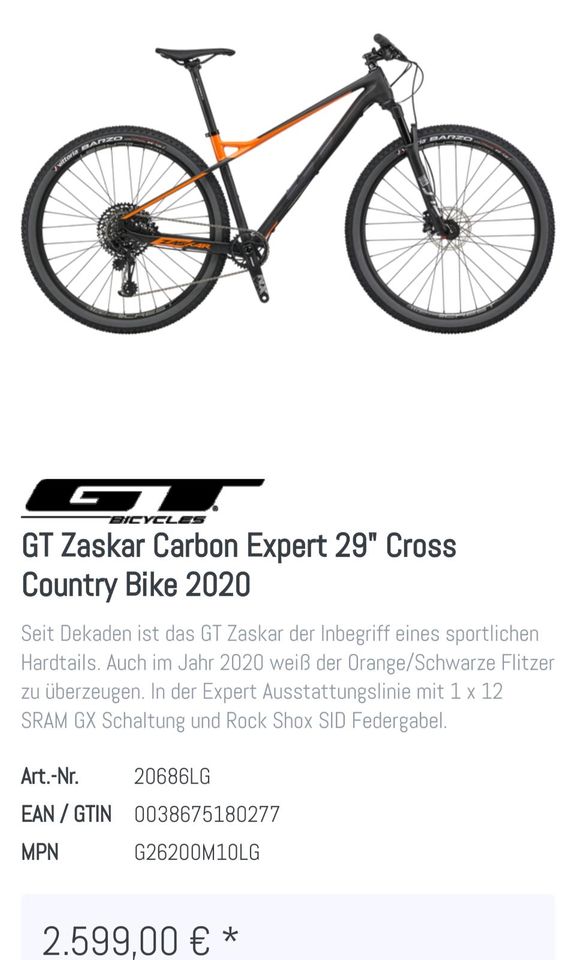 GT ZASKAR Mountainbike in Köln