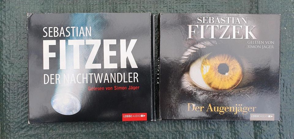 2x Hörbuch Buch Sebastian Fitzek Augenjäger Nachtwandler in Thale