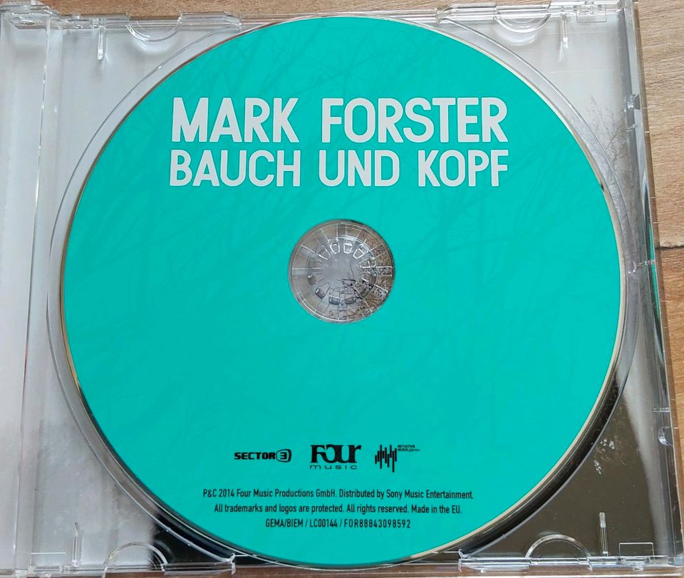 CD von Mark Forster  *Bauch und Kopf* 13 Titel in Berlin