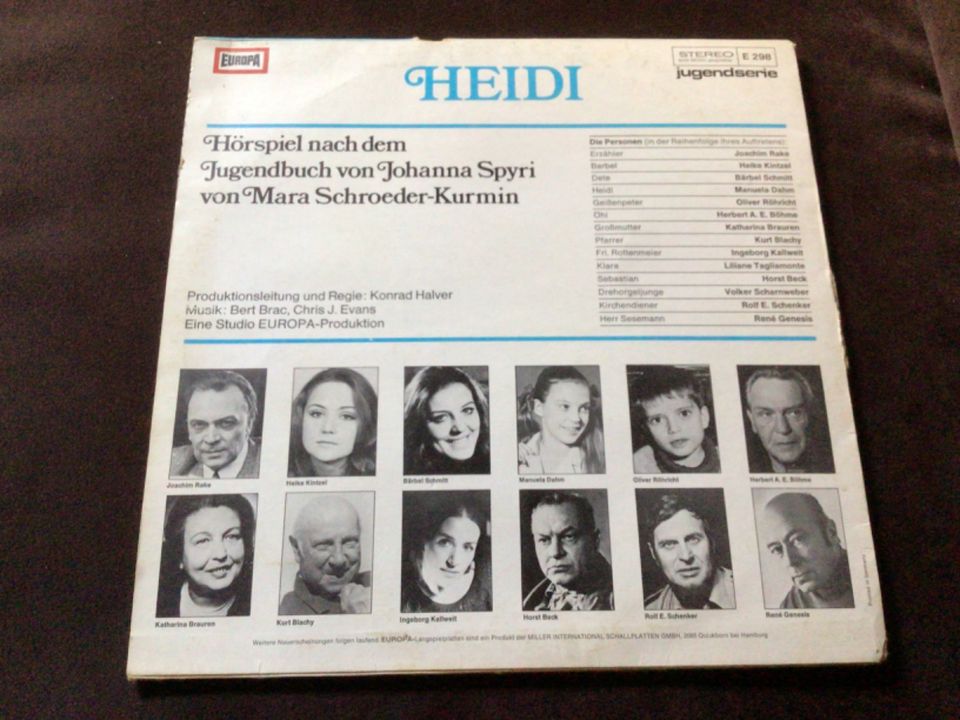 Johanna Spyri - Heidi (Vinyl LP Schallplatte) Europa E 298 in Neuwied