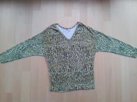 Langarm-Shirt V-Ausschnitt Leoparden-Muster Tiger Braun Grün M L Stuttgart - Stuttgart-Nord Vorschau